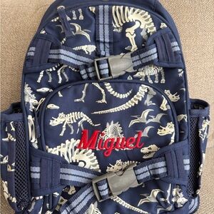 Pottery Barn Kids Navy Dinosaur Skeleton Backpack